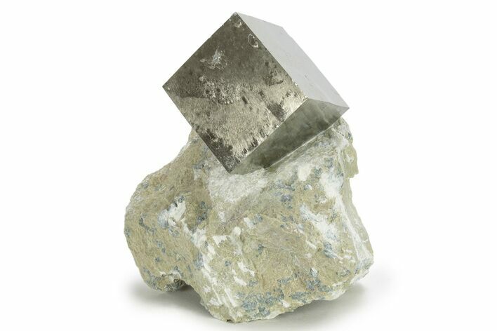 Natural Pyrite Cube In Rock - Navajun, Spain #227640
